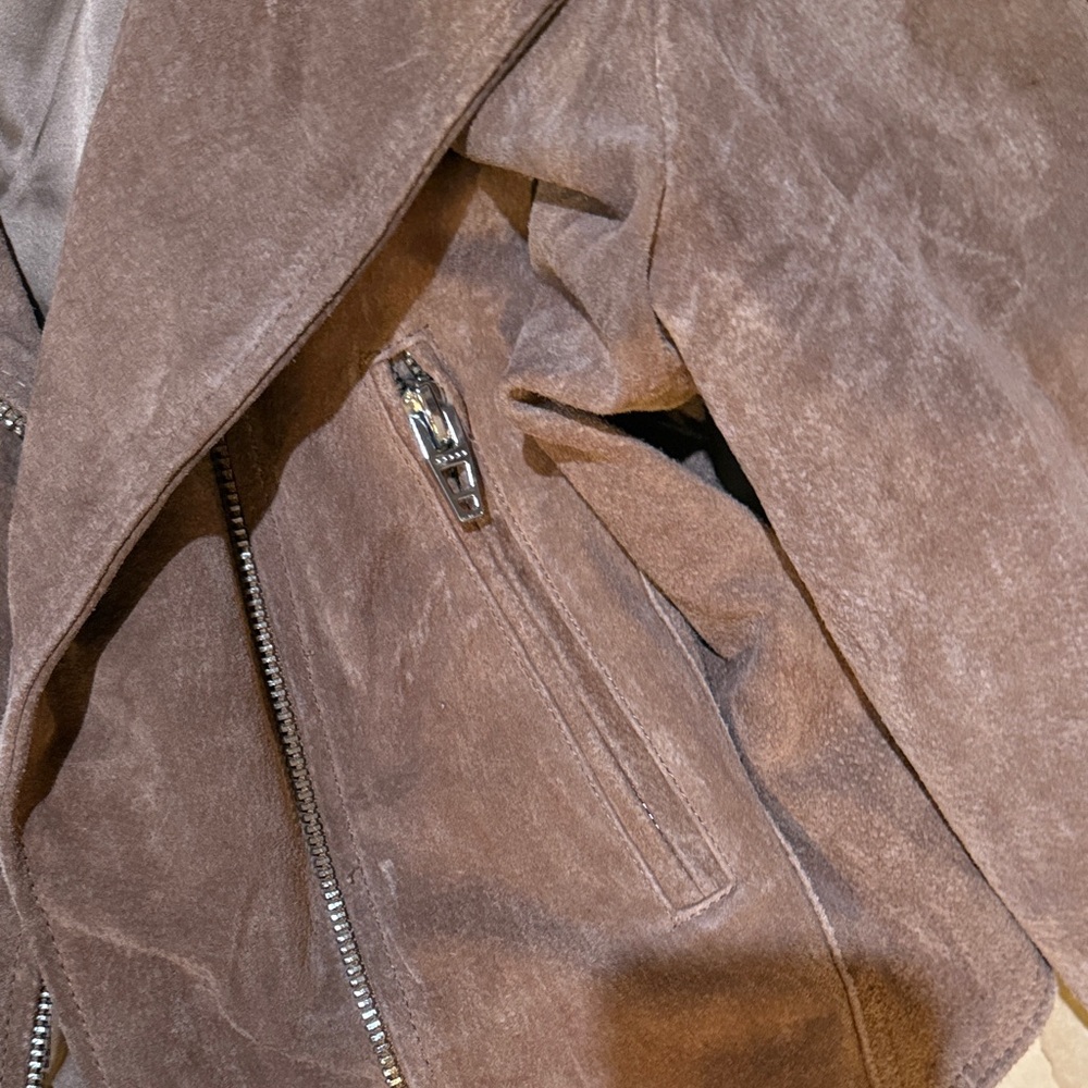 Blank NYC Chocolate Suede Leather Jacket - Picture 7 of 9